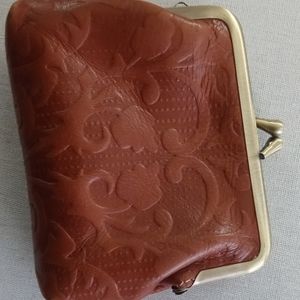 Patricia Nash Leather Embossed Change Purse EUC
